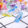 thumbnail image 4 of 100 pieces of sewing plastic clips, quilted clips in various colors, made of ultra-transparent AS material, colors shipped randomly, 4 of 5