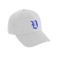 thumbnail image 2 of Daxton Low Profile Adjustable Baseball Dad Hat Cap Old English Font Alphabet A to Z, White Hat Royal V, 2 of 3