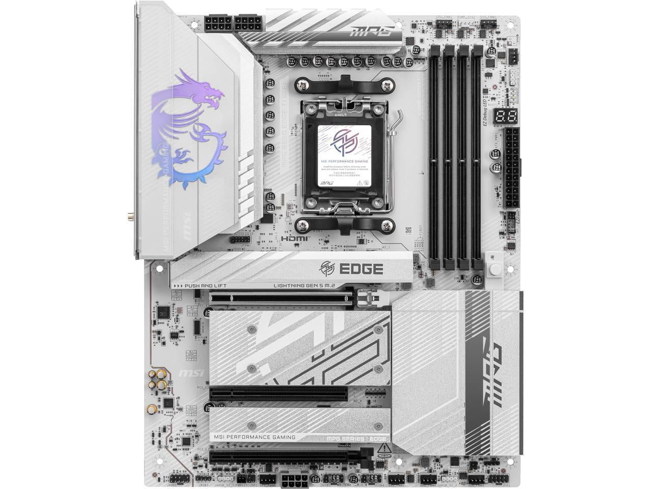 MSI MPG B850 EDGE TI WIFI Gaming Desktop Motherboard - AMD B850 Chipset - Socket AM5 - ATX (mpgb850edgetiwifi)