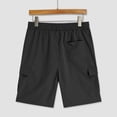 thumbnail image 4 of Karoyedx Boys Joggers Boys Cargo Shorts Kids Casual Athletic Sweat Shorts with Pockets Summer Clothes Black Size,14-15 Years, 4 of 8