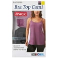 thumbnail image 7 of 32 Degrees Cool Womens 2-Pack Lightweight Top Cami, Ht.Plum/Black, XL, 7 of 7