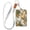 Vintage Pumpkin with Leaves, variant on PU Leather Badge Holder ID Badge Holder with Lanyard for Cards & Credentials Cartoon Variety Of Fruits