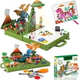 thumbnail image 1 of Proyector de dibujo para niños, mesa de actividades con forma de maleta, proyector LED, juguetes para niños, bloc de dibujo de dinosaurios para niños (verde), 1 of 7