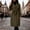 Army Green, variant on Women Double Breasted Belted Trench Coat Sevevn Notched Lapel Self Tie Waist Long Sleeve Mid Length Outerwear for Business Casual Fall Winter