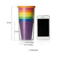 thumbnail image 3 of NAOJIE Kids Cups,Plastic Cups Reusable,Juice Cups,Plastic Cups,Stackable Cups,Rainbow Children'S Drinking Cups Can Be Stacked,A Set of Seven Cups Plus A Storage Box, 3 of 7