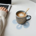 thumbnail image 4 of Unique Bargains 1 Pc Reusable Flower Silicone Coaster Blue, 4 of 5