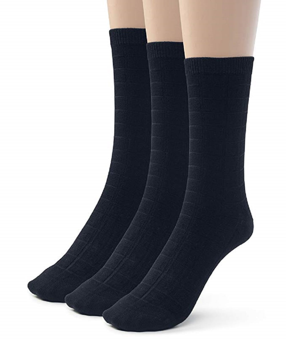 Details about   3-Pairs Noble Mount Women's Microfiber Anti-Pilling Knee-Hi Trouser Socks 