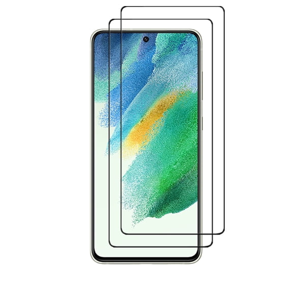 PAPAUTOP [2 Pcs] Black Full Coverage Easy Installation Tempered Glass Screen Protector for Samsung Galaxy S21 FE
