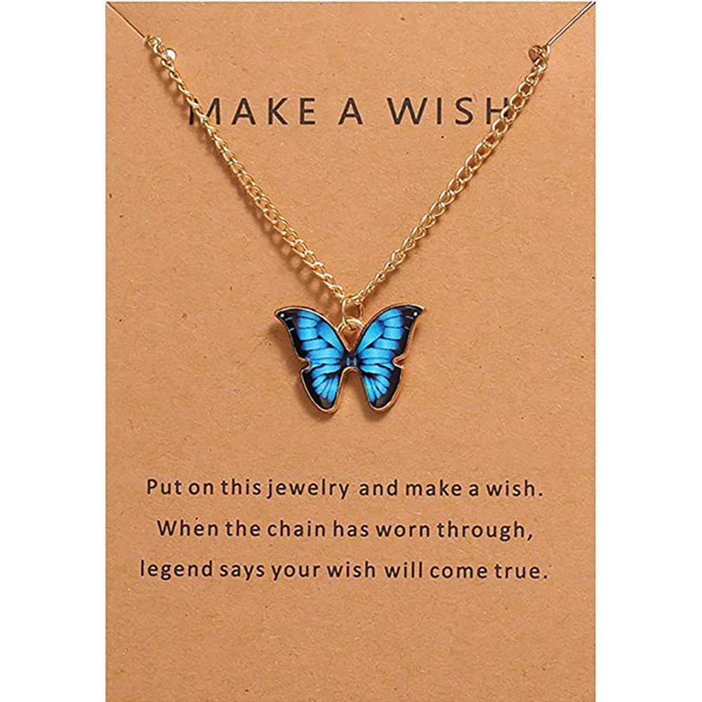 Necklaces,Jewelry,Personalized Eco-Friendly Copper Material Flying Butterfly Austrian Zircon Necklace Female Clavicle Chain Pendant