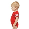 thumbnail image 2 of Infant Football Fine Jersey Bodysuit, Vintage Red/ White , NB, 2 of 6