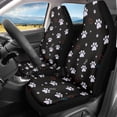 thumbnail image 2 of XYZCANDO Set of 2 Car Seat Covers for Car Interior Front Seat Cover Breathable Stretchy, Truck SUV Van Car Front Seat Covers, Paw prints, 2 of 10