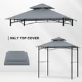 thumbnail image 2 of Toldo para barbacoa ABCCANOPY, 153 x 75 cm, doble nivel, gris, 2 of 9