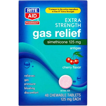 Rite Aid Gas Relief Extra Strength, Chewable Tablets - 48 ct.