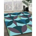 thumbnail image 2 of Ahgly Company Indoor Rectangle Patterned Dark Blue Grey Blue Area Rugs, 5' x 7', 2 of 6