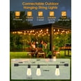 thumbnail image 4 of Luces de guirnalda para exterior Larkvue 7,5 m, 11 LED regulables, IP65, 4 of 9