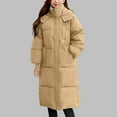 thumbnail image 3 of HTNBO Winter Coats For Women Long Down Puffer Parka Jacket Winter Down Hooded Long Quilted Puffer Ladies Outerwear, 3 of 5