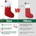 thumbnail image 4 of 12/24/36/60/120 Pack Felt Red Green Christmas Stockings, 15 Inches Personalized Christmas Stockings, White Cuff with Gold Trim DIY Christmas Stockings for Family Holiday Christmas Party Decorations, 4 of 7