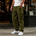 thumbnail image 5 of TOMVIGX Cargo Pants for Men Drawstring Sweatpants Elastic Waist Athletic Baggy Workout Pants Casual Straight Leg Sweatpants Hiking Work Pants, 5 of 8