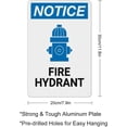 Notice Fire Hydrant With Icon Sign 8