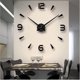 thumbnail image 2 of Reloj de pared DIY 3D, diseño creativo, espejo, decoración de pared, reloj adhesivo (negro), 2 of 5