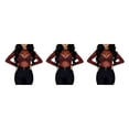 thumbnail image 2 of Minnieouse Camiseta básica para mujer, manga larga, transparente, informal, encantadora, para mujer, camiseta decorativa, Tops, ropa negra S Type5 NO5 Minnieouse CBP196771, 2 of 6