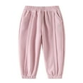 thumbnail image 2 of HUAXUN-Girls'Spring Autumn Sportswear Pants,Kids'Ankle Sweatpants,Soft Stretchy Comfortable Casual Jogging Pants,Elastic Long Pants,Girls'Daily Sports Versatile Pants(Pink,3-4Years), 2 of 8