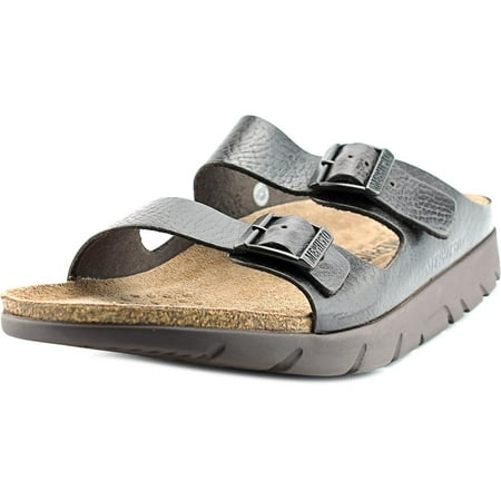 Allrounder By Mephisto Zonder Men Open Toe Leather Brown Slides Sandal