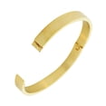 thumbnail image 2 of Stainless Steel Yellow Gold-Tone Classic Oval Lord's Prayer Italian Italy Bangle Bracelet, 2 of 3