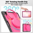 thumbnail image 5 of XYX Case for Samsung Galaxy Tab S11 (2025) with Rotating Stand, Shoulder Strap, 2in1 Shockproof Cover, Rose, 5 of 7