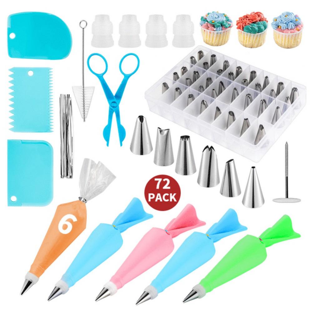 Piping Bags and Tips Set 72Pcs Cake Decorating Supplies for Baking