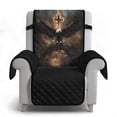 thumbnail image 2 of SCRAWLGOD Eagle Cross Print Recliner Cover Washable Recliner Chair Cover with Pocket Dustproof Anti Scratch Reclining Chair Slipcover for Dogs, 2 of 7