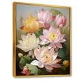 thumbnail image 2 of Designart "Exquisite Bouquet Of Lotus" Lotus Floater Framed Canvas Wall Art, 2 of 5