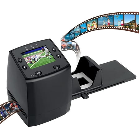 DIGITNOW! High Resolution Film Scanner Convert 35/135mmNegative&Slide to Digital JPEGs and Saved to SD card, Using Built-In Software Interpolation with 1800DPI High Resolution-5/10M Photo&Film Scanner