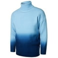 thumbnail image 2 of ZKCCNUK Men's Autumn And Winter New Men's Pullover Sweater Gradient Color Color Matching Turtleneck Warm Sweater Large Size Bottoming Shirt, 2 of 5