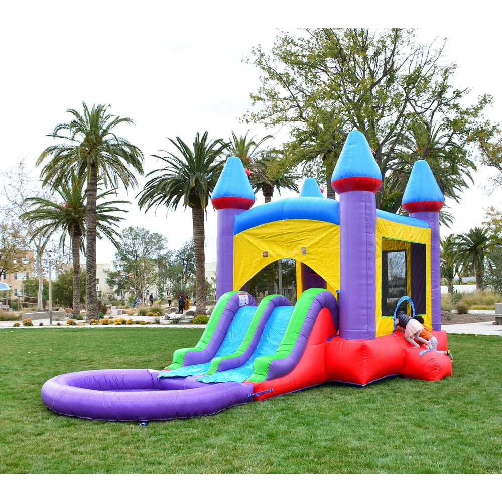 HeroKiddo Commercial Grade Inflatable Bounce House and Dual Slide Combo