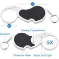 thumbnail image 2 of 2pcs 5X pocket magnifying glass with light, mini illuminated, 2 of 4