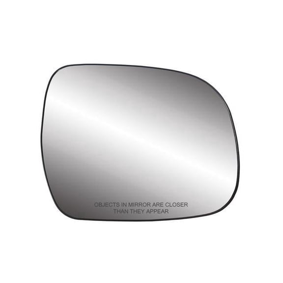 30224 - Fit System Passenger Side Heated Mirror Glass w/ backing plate, Toyota Highlander 10-13, 5 15/ 16" x 7 1/ 2" x 8 3/ 8" US Built