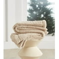 thumbnail image 6 of Cozy Haven Oversized Faux Fur Throw Blanket, Soft Beige, 50" x 72", 6 of 10
