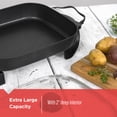 thumbnail image 2 of BLACK+DECKER Electric Skillet, 12”x15”, Deep Dish, Nonstick SurfaceSK1215BC, 2 of 5