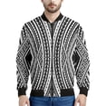 thumbnail image 3 of Chaqueta con cremallera maorí en blanco y negro para hombres y niños, sudadera de gran tamaño con estampado 3D, chaquetas bomber de manga larga para primavera y otoño, 3 of 4
