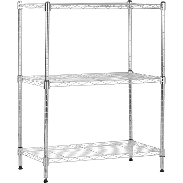 Estantería de almacenamiento ajustable de alambre de acero resistente de 5 estantes para cocina, garaje, 92 cm de largo x 36 cm de ancho x 183 cm de alto, negro