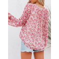 thumbnail image 3 of ORUYROP Blouses Décontractées Boho à Imprimé Floral Col en V Manches Longues Amples pour Femmes, 3 of 6
