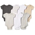 thumbnail image 2 of Hudson Baby Unisex Cotton Bodysuits, Neutral Basic, 0-3 Months, 2 of 3