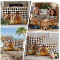 thumbnail image 5 of Thanksgiving Outdoor Waterproof Pillow Covers, Fall Turkey Pumpkin Maple Leaf Black Plaid Decorative Square Throw Pillowcase Sofa Cushion Sham for Patio/Couch/Chair, 26"x26" 2 Pack, 5 of 8