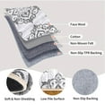 thumbnail image 7 of Floral Runners for Hallways, 2X6 ft Kitchen Runner Rug Ultra-Thin Soft Rug, Non-Slip Washable Rug Runner Stain Resistant Boho Rug Entryway Runner for ‎Laundry Bathroom Bedroom Grey, 7 of 7