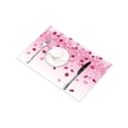 thumbnail image 3 of MKHERT Pink Falling Flowers Petals with Glitter Sparkling Placemats Table Mats for Dining Room Kitchen Table Decoration 12x18 inch,Set of 4, 3 of 4