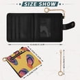 thumbnail image 3 of Small Wallet For Women Bifold Leather Pocket Coin Credit Card Holder With RFID Blocking Beach Flip-flop Pattern, 3 of 6