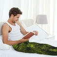 thumbnail image 6 of Picia Tropical Palm Leaves Fern Leaf Mens Soft Woven Cotton Elastic Waistband Sleep Pajama Pant Lounge Sleep Pant With Pockets And Drawstring-Small, 6 of 9