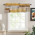 thumbnail image 2 of Brown Yellow Vintage Rod Pocket Curtain Valance, Retro Farmhouse Elegant Pastoral Farmhouse Window Valance for Living Room, Bedroom, Kitchen 60"W x 18"L, 2 of 9