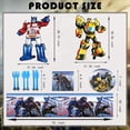 thumbnail image 5 of 169 Pcs Transformers Birthday Party Supplies with Flatware, Birthday Banner, Plates, Tablecloth, Hanging Swirls, Cake & Cupcake Toppers, Balloons, Foil Balloons, Stickers for 10 Guests, 5 of 6